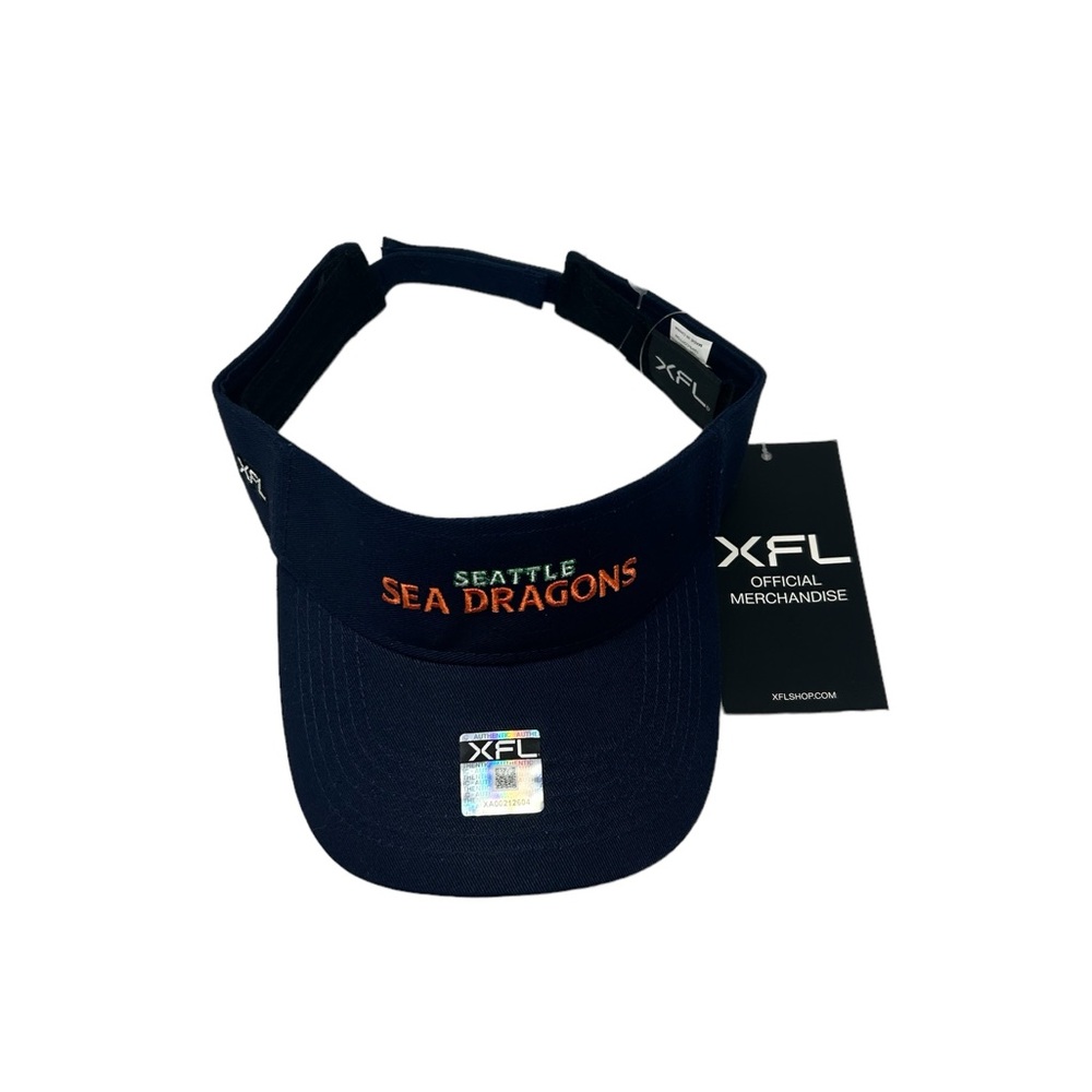 Seattle Seahawks Dragons XFL Adjustable Visor Hat Cap‎